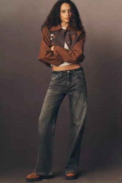 Eb Denim Alida Mid-rise Tapered Jeans In Gray