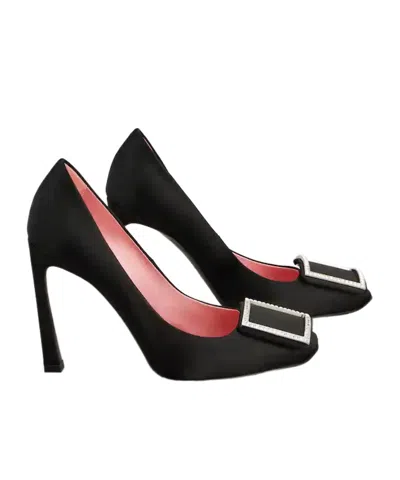 Roger Vivier Trompette Pumps In Satin In Black
