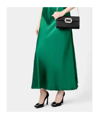 Roger Vivier Trompette Pumps In Satin In Black