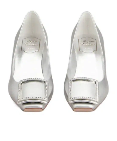 Roger Vivier Trompette Pumps In Leather In White