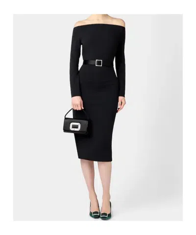 Roger Vivier Trompette Pumps In Satin In Green