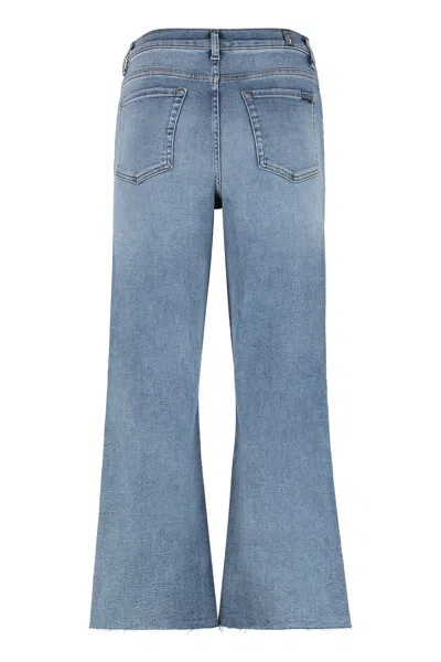 7 For All Mankind Alexa Cropped Jeans In Blue