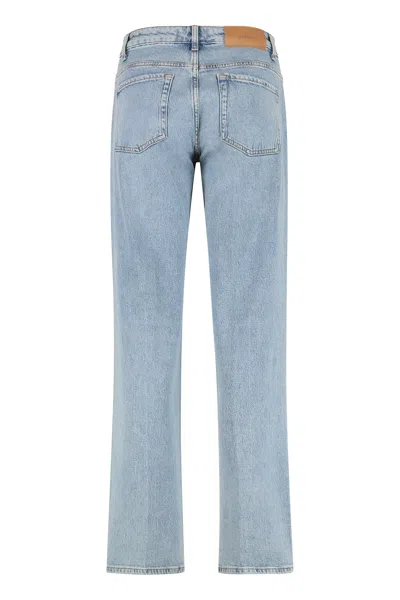 7 For All Mankind Calie Straight Leg Jeans In Blue