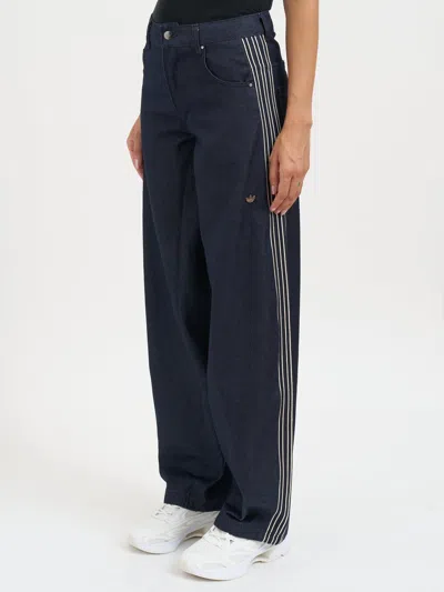 Adidas Originals Denim Trousers In Blue