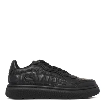 Alexander Wang Puff Logo-embossed Sneakers In Black