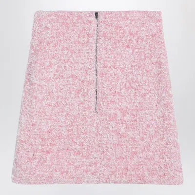 Balenciaga Pink Cotton Blend Tweed Mini Skirt Women In Pink