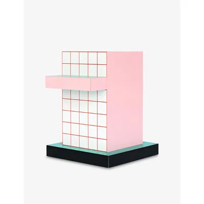 Seletti Supersidetable Grid Wooden Side Table In Multi