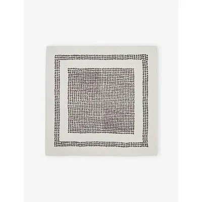 Reiss Womens Nina Graphic-print Silk Neck Tie Cream In White