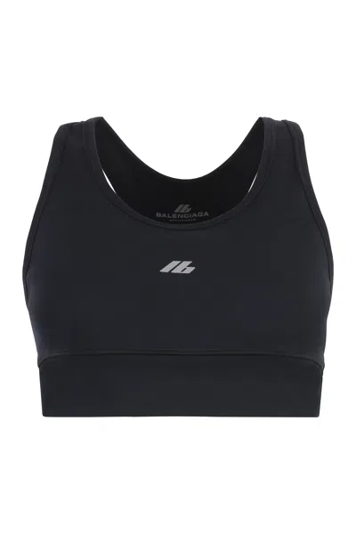 Balenciaga Activewear Sleeveless Top In Matt Nylon Blend In Black