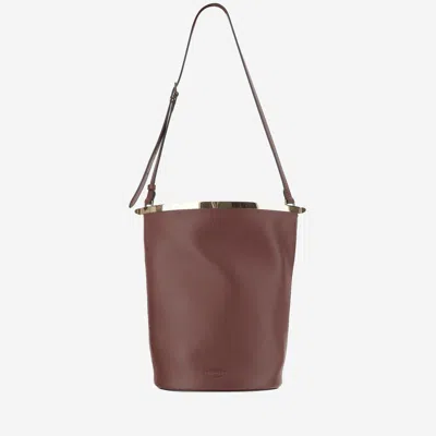 Tod's Magenta Bag Bucket Bag In Leather Small In Burgundy