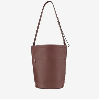 Tod's Magenta Bag Bucket Bag In Leather Small In Burgundy