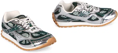 Bottega Veneta Dynamic Orbit Sneakers Featuring Mesh Panels In Green