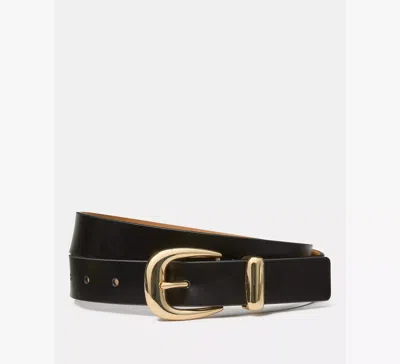 Kate Spade 30mm Molten Buckle Belt In Black