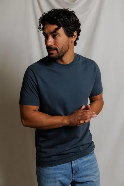 Perfect White Tee Elijah In Blue