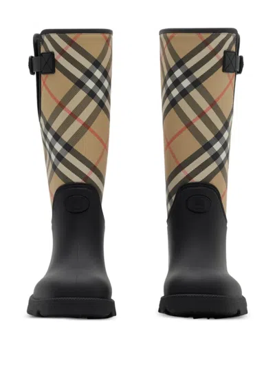 Burberry Rubber Marsh Stamp High Boots