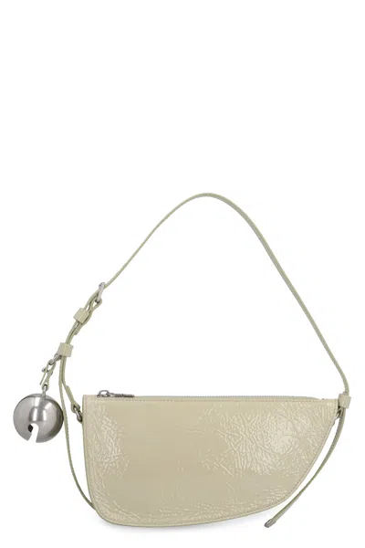 Burberry Patent Leather Shield Sling Shoulder Bag With Silver-tone Ch In Brown