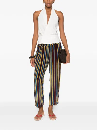 Yavi Striped Drawstring-fastening Trousers In Multi