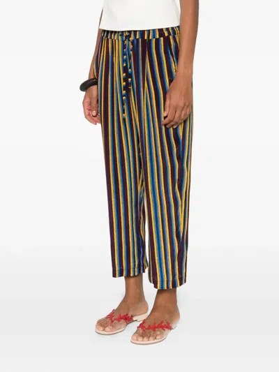 Yavi Striped Drawstring-fastening Trousers In Multi