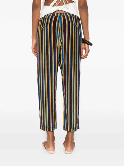 Yavi Striped Drawstring-fastening Trousers In Multi