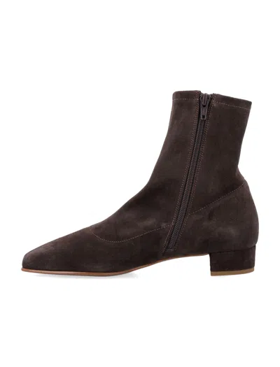 By Far Este Ristretto Brown Suede Ankle Boots In Brown
