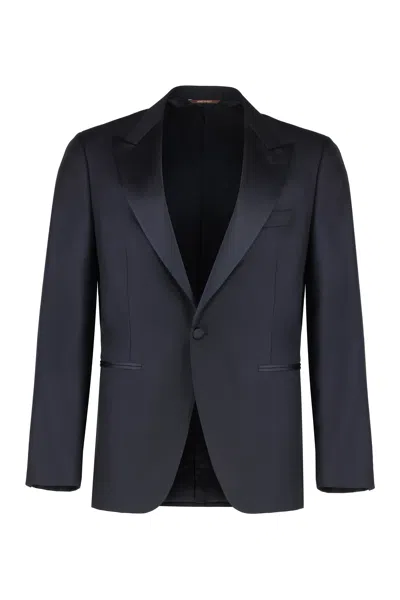 Canali Wool Two-pieces Suit In Black