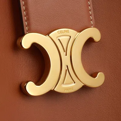 Celine Tan Calf Leather Medium Louise Shoulder Bag In Black