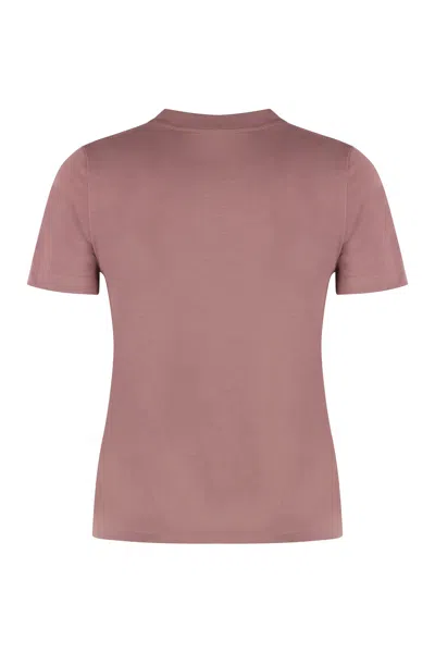 Chloé Cotton Crew-neck T-shirt In Pink