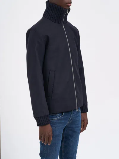 Daniele Alessandrini Wool Blend Jacket In Blue