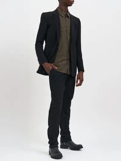 Devoa Wool Trousers With Pleats In Black