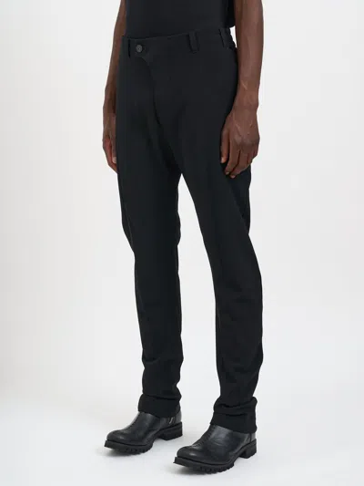 Devoa Wool Trousers With Pleats In Black