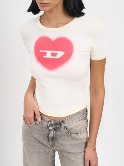 Diesel T-ele Vanila T-shirt In White