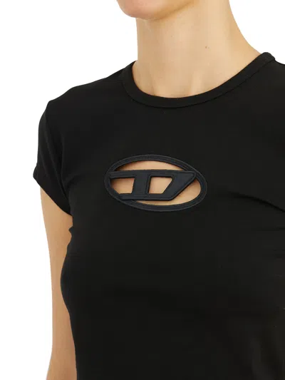 Diesel T-angie Cotton T-shirt In Black