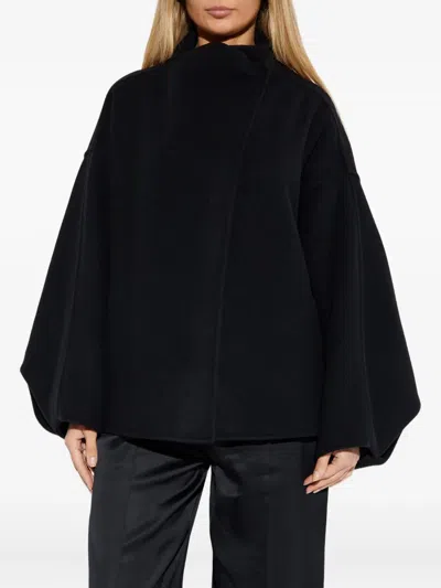 Darkpark "north Midioversize" Cashmere Wool Jacket In Black