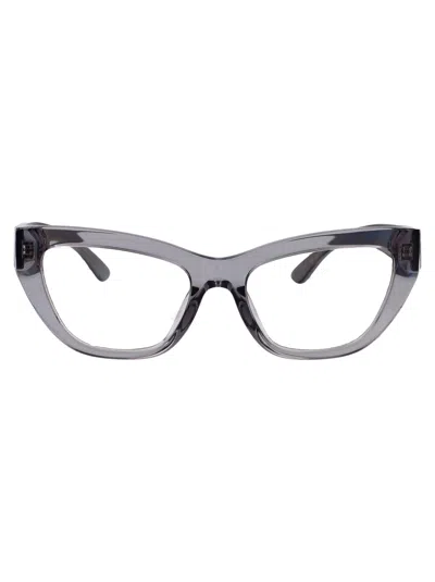 Dolce & Gabbana Dark Grey Injectate Glasses In Gray