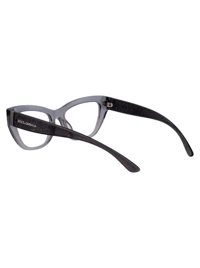 Dolce & Gabbana Dark Grey Injectate Glasses In Gray