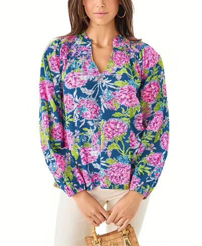 Lilly Pulitzer Lourdes Long Sleeve Top In Multi