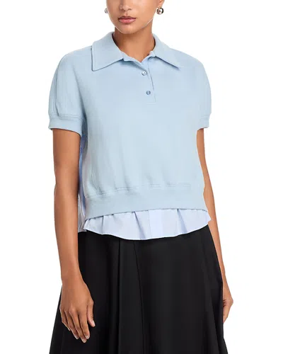 3.1 Phillip Lim Shirt Contrast Polo Tee In Blue
