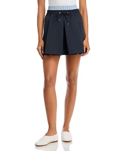 3.1 Phillip Lim Ripstop Double Waist Mini Skirt In Blue