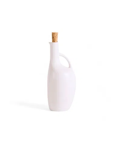 Gharyan Stoneware Canard Olive Oil Dispenser In White