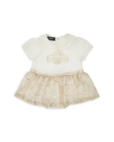 Versace Unisex Jersey Logo Romper - Baby In Neutral