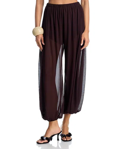 Aqua Balloon Pull On Pants - Exclusive In Brown
