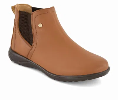 Andrea Women's Total Comfort Chelsea Booties In Honey In Brown