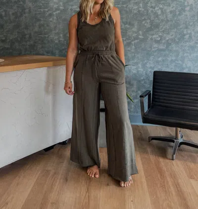 Blakeley Jet Set Terry Jumper In Olive In Green