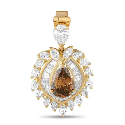 Lb Exclusive 18k Yellow Gold 4.99ct Diamond Pendant Mf28-110525 In Gold
