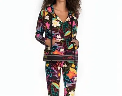 Johnny Was Wild Pullover Hoodie In Black Multi In Multi