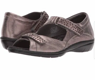 Barefoot Freedom Women's Bay Sandals In Pewter Leather In Brown