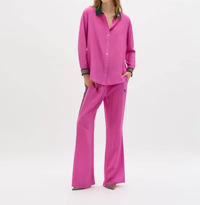 Muma World Flora Long Sleeve Shirt In Pink In Pink