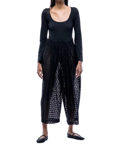 Toit Volant Deep Scoop Bodysuit In Black In Black