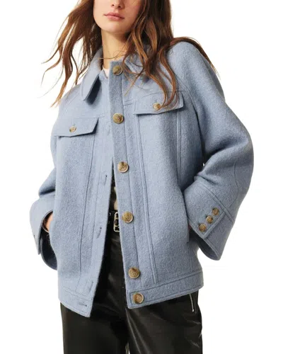 Ba&sh Kendy Wool & Alpaca-blend Coat In Blue