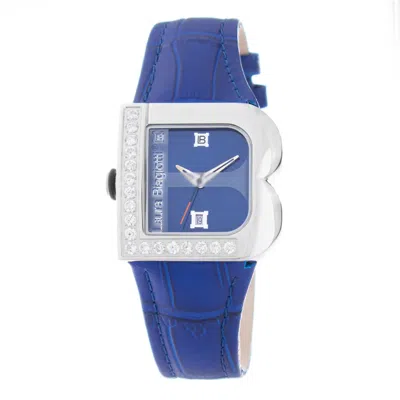 Laura Biagiotti Leather Dress Women's Watch In Purple